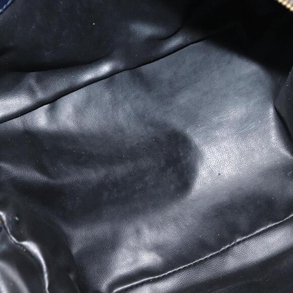 Christian Dior Hand Bag Leather Navy Gold Auth BA5820 - Picture 11 of 16